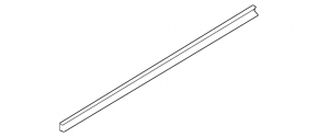 Front left door seal Infiniti Q50 14- lower, torn