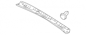 Upper tailgate trim Hyundai Ioniq 17-22 black