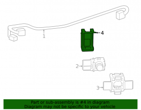 Rear bumper parking sensor bracket for Lexus GX460 14-19 rest.