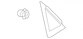 Audi A3 8V 16-18 5d rear left door triangle