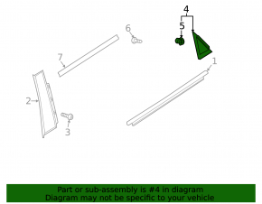 Audi A3 8V 16-18 5d rear left door triangle