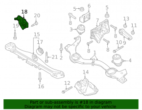 Gearbox support bracket Porsche Cayenne 958 11-17