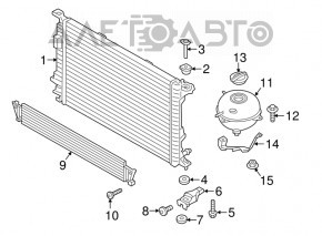 Radiator mesh protective Porsche Macan 15- 2.9T, 3.0T, 3.6T