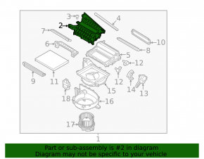 The heater housing is bare, the upper part is Kia Niro 17-19 HEV, PHEV