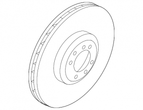 Front left brake disc Porsche Cayenne 19-26 350/34mm