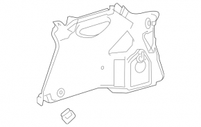 Left arch trim Mercedes CLA 14-19 without hatch