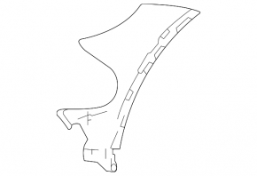 Left front bumper mount for Mercedes GLC 300 20-22 AMG (package)