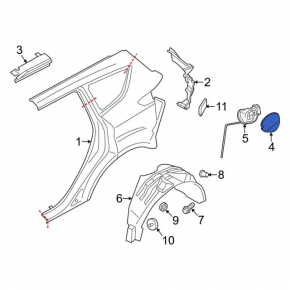 Fuel filler flap Ford Escape MK3 13-