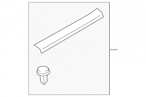 Front right door sill plate for Ford Focus mk3 11-18, grey