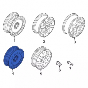 Spare tire for Ford Fiesta 14-19 R15