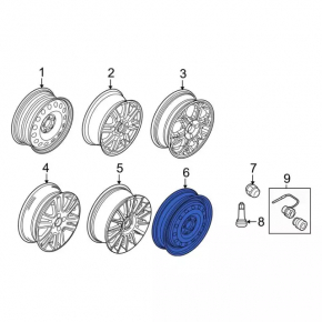 Spare tire for Ford Fiesta 14-19 R15