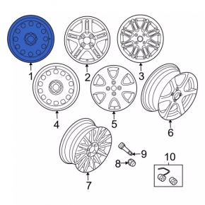 Spare tire for Ford Fiesta 14-19 R15