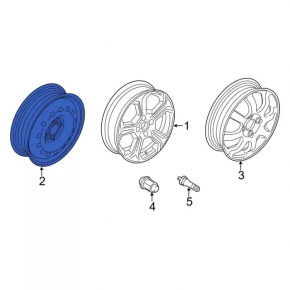 Spare tire for Ford Fiesta 14-19 R15