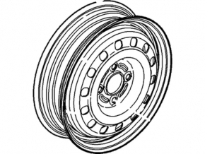 Spare tire for Ford Fiesta 14-19 R15