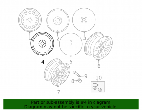 Spare tire for Ford Fiesta 14-19 R15