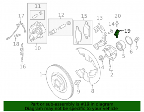 ABS sensor front left Lincoln MKC 15-