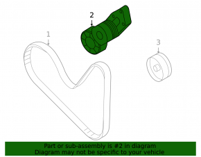 Tensioner roller drive belt VW Atlas 18- 3.6