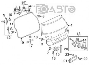 Platform for tailgate number VW Taos 22-25