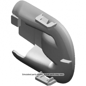 Right lower arch trim plug Chevrolet Volt 11-15 dark gray