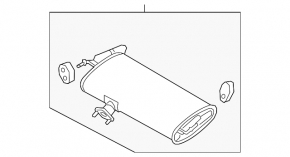 Rear muffler barrel Hyundai Tucson 2016-2017 2.0