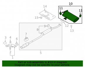 Rear muffler barrel Hyundai Tucson 2016-2017 2.0