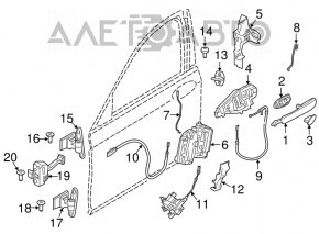Door hinge lower front right BMW X3 G01 18-21