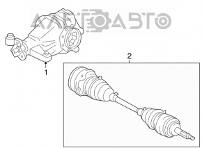 Drive axle rear left Lexus IS250 06-13 rusty