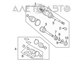 Front right axle shaft for Toyota Solara 3.3 04-08