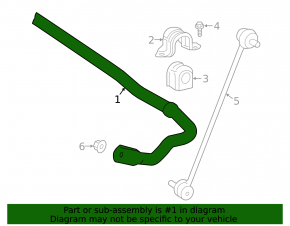 Front stabilizer Toyota Prius 50 19-22 FWD
