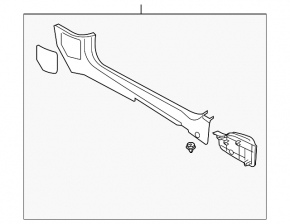 Door sill trim front right Mini Cooper Clubman R55 07-14 black