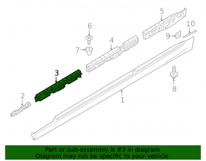 Fastening of threshold right front right BMW 5 G30 17-23