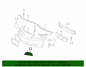 Left fog light plug for Toyota Camry v40 07-09