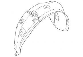 Rear left fender liner for Mitsubishi Outlander 22-26