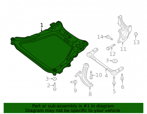 Front subframe Nissan Rogue 14-20 rusty