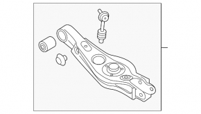 Lower control arm under spring rear left Kia Sorento 16-19