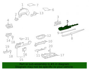 Air duct panel central Lexus ES300h ES350 13-18 without clock