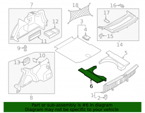 Foam trunk left VW Passat 20-22