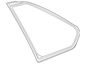 Window blind glass rear right Toyota Rav4 19- with chrome molding