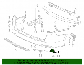 2018-24 Honda Odyssey 18-25 Rear Bumper Tow Hook Cap