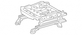 Left driver's seat runner for Toyota Prius V 12-17 without frame
