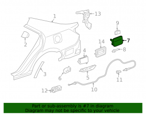 Fuel filler flap Toyota Camry v50 12-14 usa poke