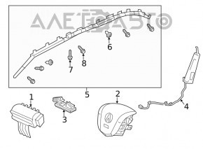 Airbag front right seat Acura MDX 14-20