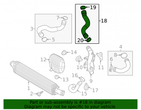 Upper left intercooler pipe for Audi A4 B8 08-16 2.0T tires