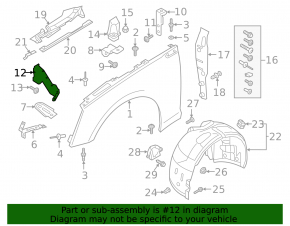 Front left wing bracket Audi A5 F5 17-