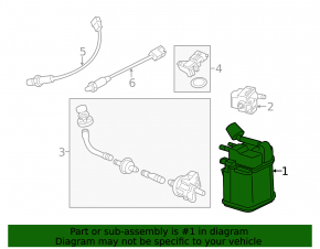 Carbon Canister Absorber Naked Buick Encore 13-19