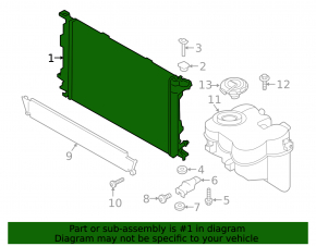 Water cooling radiator Porsche Macan 15-26 2.9, 3.6