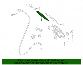 Rear wiper arm Kia Niro 17-22