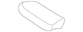 Driver's seat knee support for Mercedes C-class W205 15-21, dark gray leather, perforated