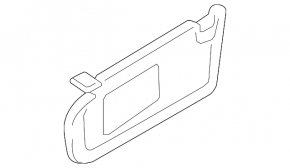Left visor Mazda3 MPS 09-13 gray