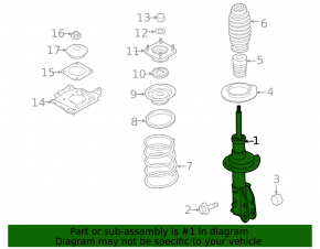 Front left shock absorber assembly for Mazda CX-7 06-07